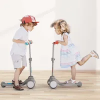 Trotinetă pentru copii cu trei roți Qplay Mika (630328) 50 kg/ Red photo 5