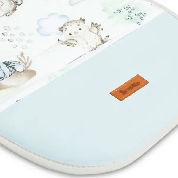 Salteluța pentru cărucior Sensillo Velvet 207531 Bumbac, polister/ Animale/ Light Blue photo 3