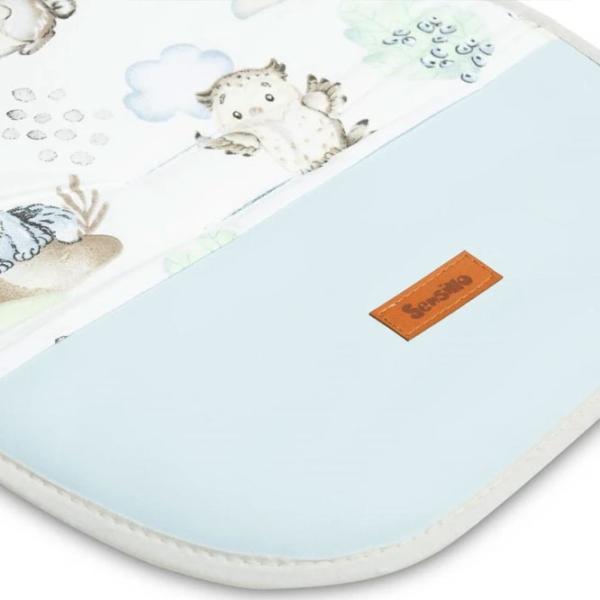 Salteluța pentru cărucior Sensillo Velvet 207531 Bumbac, polister/ Animale/ Light Blue photo 3