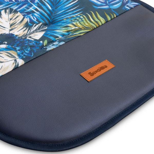 Salteluța pentru cărucior Sensillo Velvet 207540 Bumbac, polister/ Frunze/ Blue photo 3