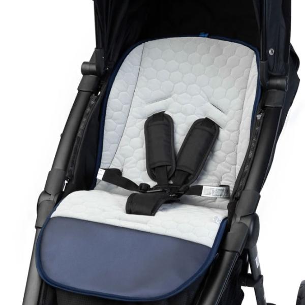 Salteluța pentru cărucior Sensillo Velvet 207540 Bumbac, polister/ Frunze/ Blue photo 5