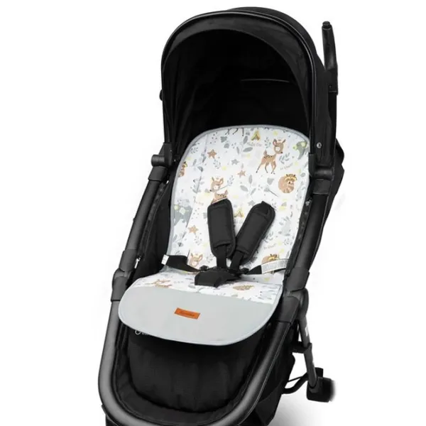 Salteluța pentru cărucior Sensillo Velvet 207544 Bumbac, polister/ Girafă/ Light Gray photo 4