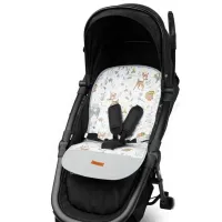 Матрасик для коляски Sensillo Velvet 207544 Хлопок, полиэстер/ Жирафа/ Светло-серый photo 4