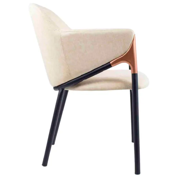 Scaun de bucătărie Caris Larsen Stofă/ Beige Black photo 2