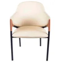 Scaun de bucătărie Caris Larsen Stofă/ Beige Black photo 3