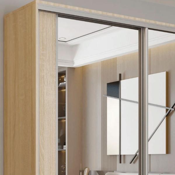 Dulap pentru haine Glisant Mobildor-Lux Aron 1600 K2 3025 160 x 60 x 220 / PAL / Stejar Sonoma photo 4 Dulap pentru haine Glisant Mobildor-Lux Aron 1600 K2 3025 160 x 60 x 220 / PAL / Stejar Sonoma photo 4