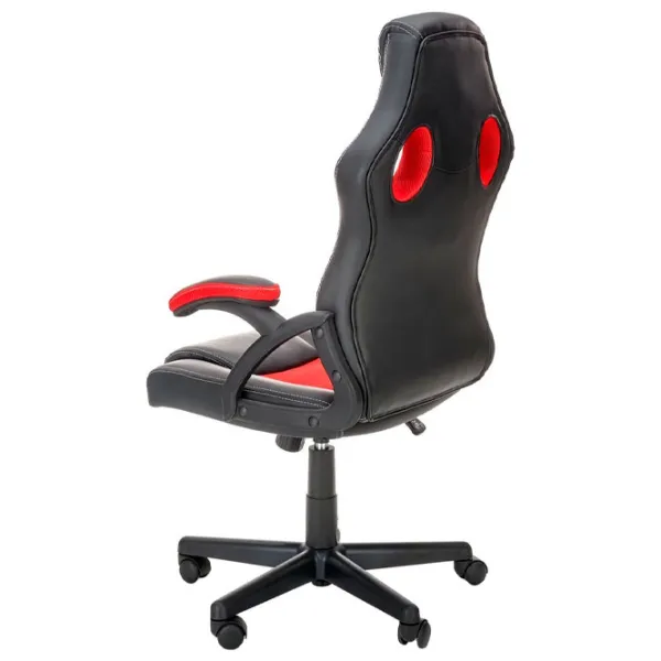 Fotoliu de birou Halmar Berkel Piele artificială/ Black Red photo 2