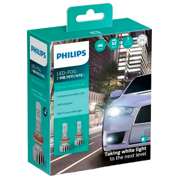 Автомобильная лампа Philips 13626 светодиодная/ H8, H11, H16/ PGJ19-1/ 10 Вт/ 840лм photo 2