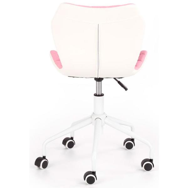 Fotoliu de birou Halmar Matrix 3 Țesătură, piele artificială/ White Pink photo 3