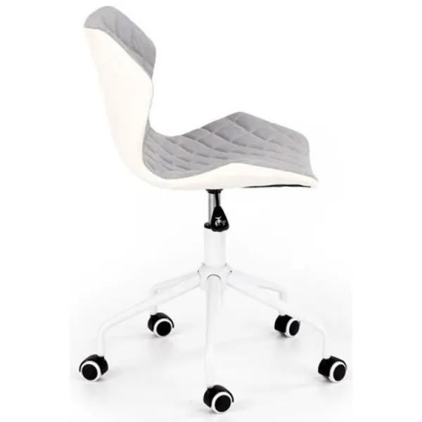 Fotoliu de birou Halmar Matrix 3 Țesătură, piele artificială/ White Gray photo 2