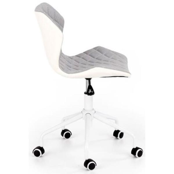 Fotoliu de birou Halmar Matrix 3 Țesătură, piele artificială/ White Gray photo 2