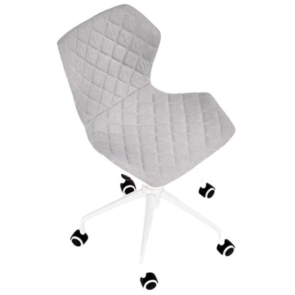 Fotoliu de birou Halmar Matrix 3 Țesătură, piele artificială/ White Gray photo 4