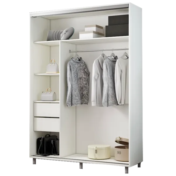 Dulap cupe Mobildor-Lux ARON S 1000 K 8681 100 x 60 x 220 / PAL / Alb briliant photo 2