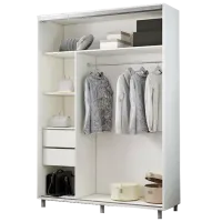 Dulap cupe Mobildor-Lux ARON S 1100 K 8681 110 x 60 x 220 / PAL / Alb briliant photo 2