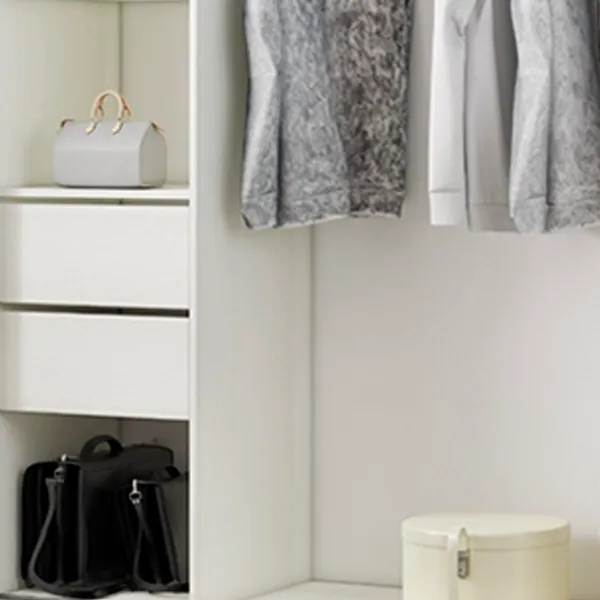 Dulap cupe Mobildor-Lux ARON S 1100 K 8681 110 x 60 x 220 / PAL / Alb briliant photo 5