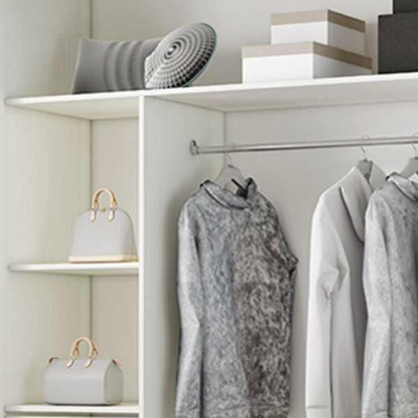 Dulap cupe Mobildor-Lux ARON S 1400 K 8681 140 x 60 x 220 / PAL / Alb briliant photo 3