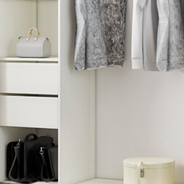 Dulap cupe Mobildor-Lux ARON S 1400 K 8681 140 x 60 x 220 / PAL / Alb briliant photo 5