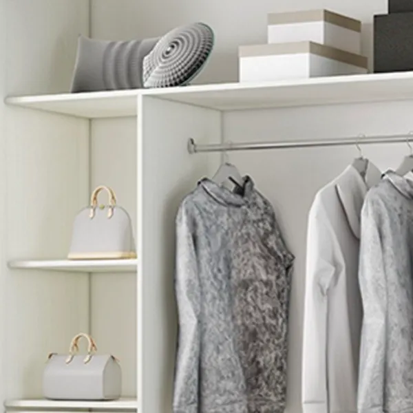 Dulap cupe Mobildor-Lux ARON S 1500 K 8681 150 x 60 x 220 / PAL / Alb briliant photo 3