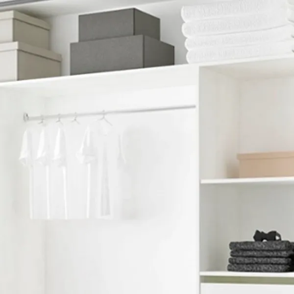 Dulap cupe Mobildor-Lux ARON S 1700 K 8681 170 x 60 x 220 / PAL / Alb briliant photo 5