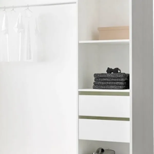 Dulap cupe Mobildor-Lux ARON S 1900 K 8681 190 x 60 x 220 / PAL / Alb briliant photo 3