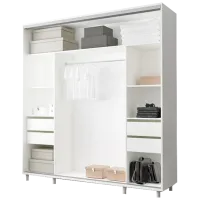 Dulap cupe Mobildor-Lux ARON S 2000 K 8681 200 x 60 x 220 / PAL / Alb briliant photo 2