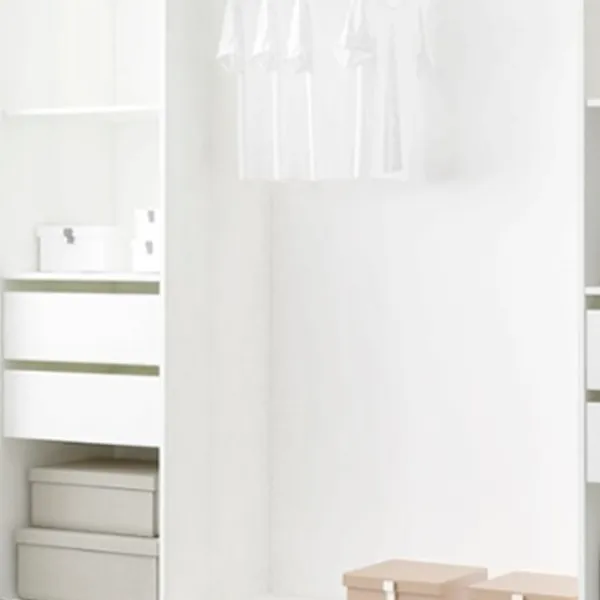 Dulap cupe Mobildor-Lux ARON S 2000 K 8681 200 x 60 x 220 / PAL / Alb briliant photo 5