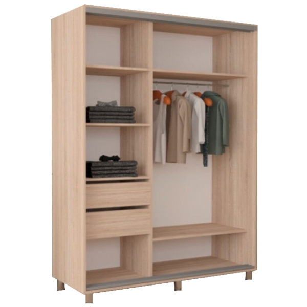 Dulap pentru haine Glisant Mobildor-Lux ARON 1000 K3 2226 100 x 60 x 220 / LPAL / Stejar Sonoma photo 2