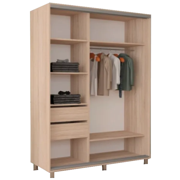 Dulap pentru haine Glisant Mobildor-Lux ARON 1100 K3 3025 110 x 60 x 220 / LPAL / Stejar Sonoma photo 2 Dulap pentru haine Glisant Mobildor-Lux ARON 1100 K3 3025 110 x 60 x 220 / LPAL / Stejar Sonoma photo 2