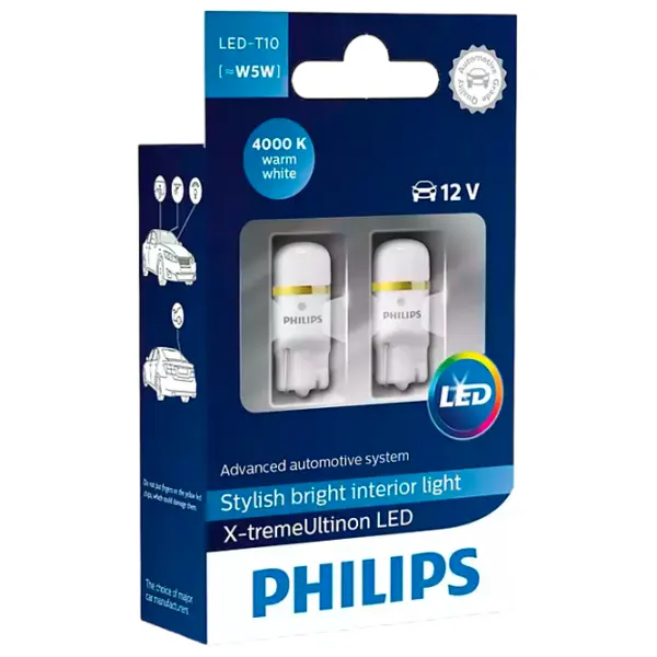 Lampă auto Philips 127994000KX2 LED/ W5W/ W2.1x9.5d/ 5 W/ 100lm photo 2