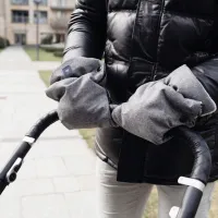 Рукавицы для коляски Womar Zaffiro 011899 Меланж, Овчина/ Бежевый photo 5