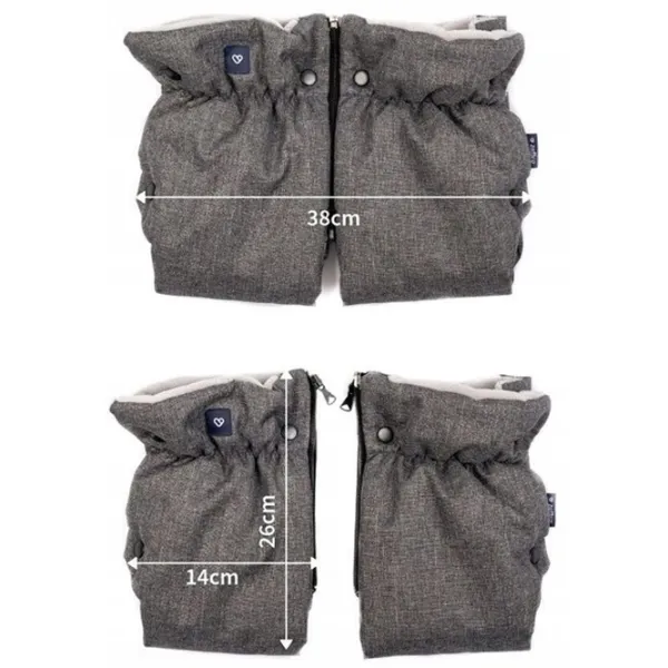 Mănuși pentru cărucior Womar Zaffiro iMove Plush Melange Poliester, Poliester/ Blue photo 2