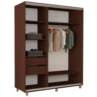 Dulap cupe Mobildor-Lux ARON 1300 K2 2226 130 x 60 x 220 / LPAL / Wenghe photo 2