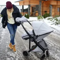 Mănuși pentru cărucior Womar Zaffiro iMove Poliester, Lână de oaie/ Gray photo 3