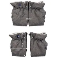 Mănuși pentru cărucior Womar Zaffiro Plush Poliester, Poliester/ Blue photo 3