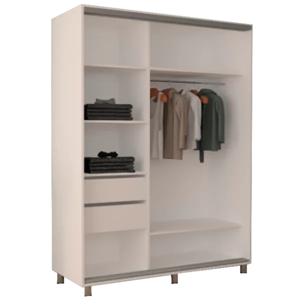 Dulap cupe Mobildor-Lux ARON 1100 K3 8681 110 x 60 x 220 / LPAL / Alb briliant photo 2