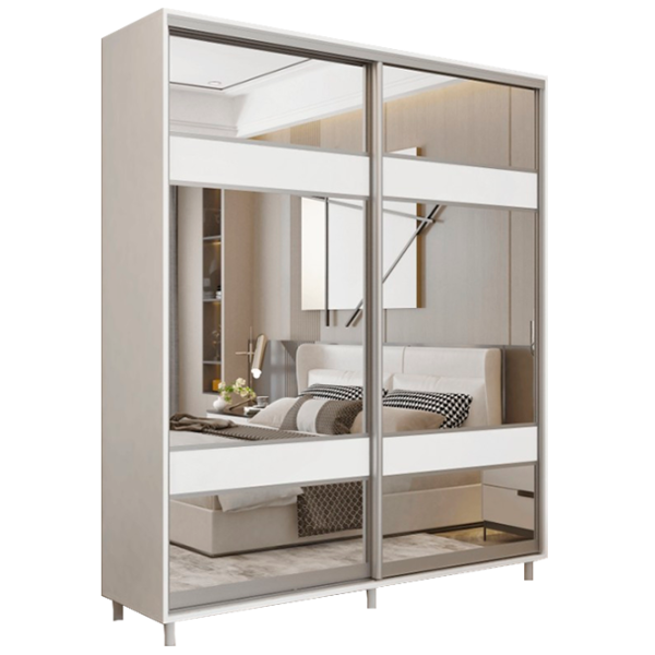Dulap cupe Mobildor-Lux ARON 1300 K3 8681 130 x 60 x 220 / LPAL / Alb briliant photo 3 Dulap cupe Mobildor-Lux ARON 1300 K3 8681 130 x 60 x 220 / LPAL / Alb briliant photo 3