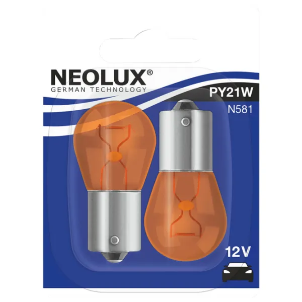 Lampă auto Neolux N581-02B Halogen/ PY21W/ BAU15s/ 21 W photo 2
