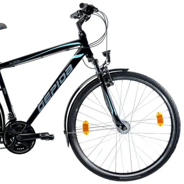 Bicicletă Gepida Alboin 200 28" 19" Oțel/ Black Green photo 3