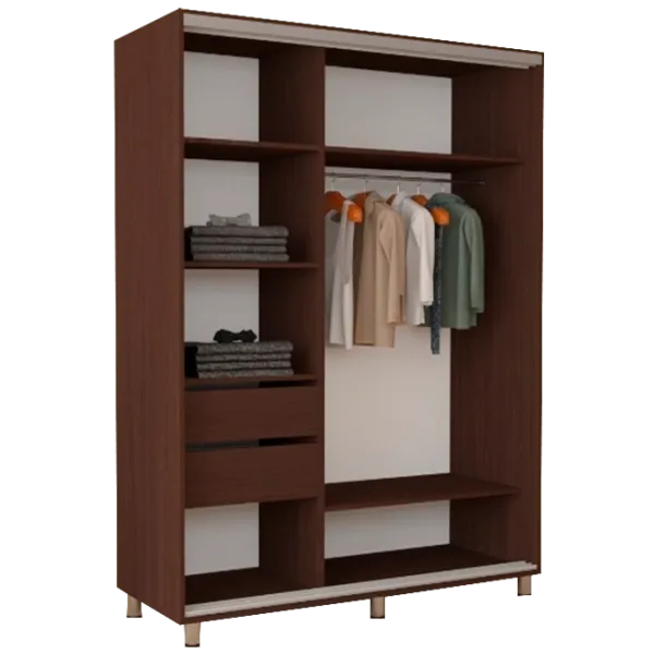 Шкаф cupe Mobildor-Lux ARON 1100 desen 2226 110 x 60см x 220 / LPAL / Венге photo 2
