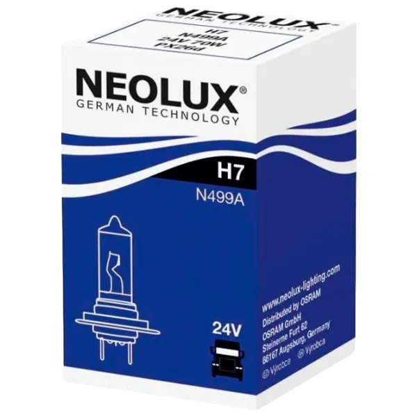 Автомобильная лампа Neolux N499A Галоген/ H7/ PX26d/ 70 Вт/ 1750лм photo 2