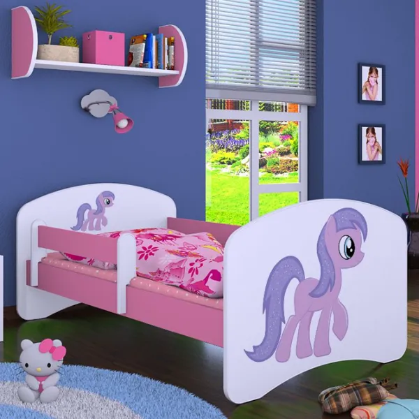 Детская кровать Happy Babies Happy Pony 70 x 140 см/ Щит/ Белый photo 4
