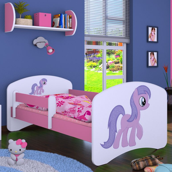 Детская кровать Happy Babies Happy Pony 70 x 140 см/ Щит/ Белый photo 4