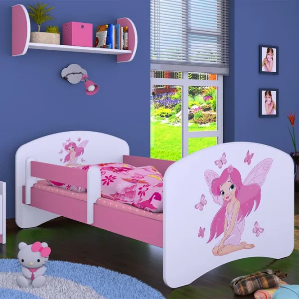 Pat pentru copii Happy Babies Happy Princess 70 x 140 cm/ Placa/ White photo 4