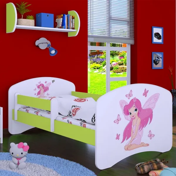 Pat pentru copii Happy Babies Happy Princess 70 x 140 cm/ Placa/ White photo 4