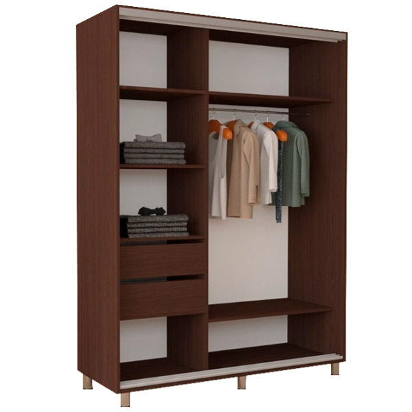 Шкаф cupe Mobildor-Lux ARON 1400 2226 140 x 60см x 220 / LPAL / Венге photo 2