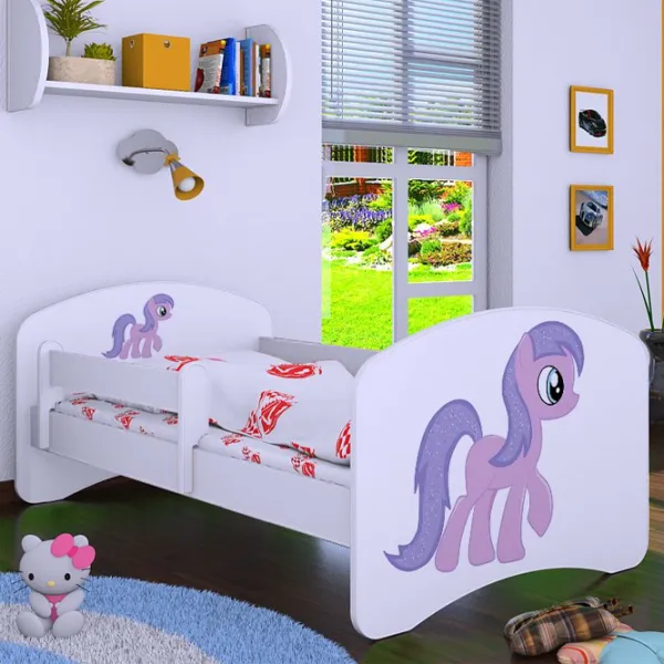 Детская кровать Happy Babies Happy Pony 70 x 140 см/ Щит/ Белый photo 4