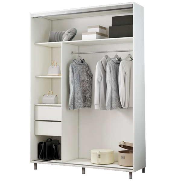 Dulap cupe Mobildor-Lux ARON S 1000 8681 100 x 60 x 220 / LPAL / Alb briliant photo 2 Dulap cupe Mobildor-Lux ARON S 1000 8681 100 x 60 x 220 / LPAL / Alb briliant photo 2