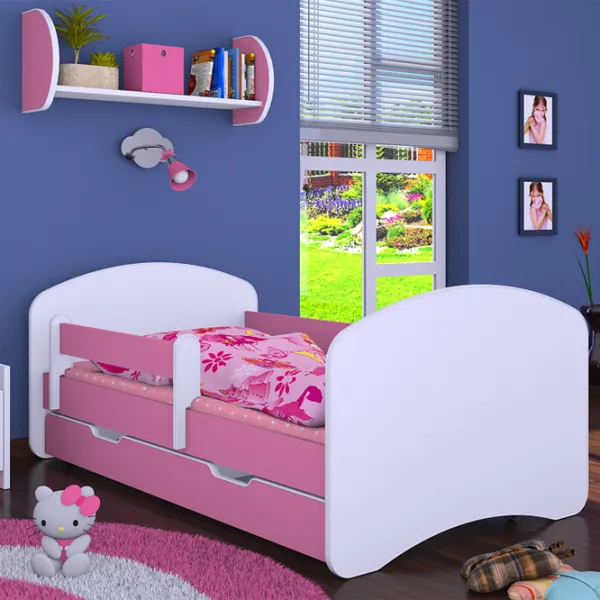 Pat pentru copii Happy Babies Happy 80 x 160 cm/ Placa/ White photo 4