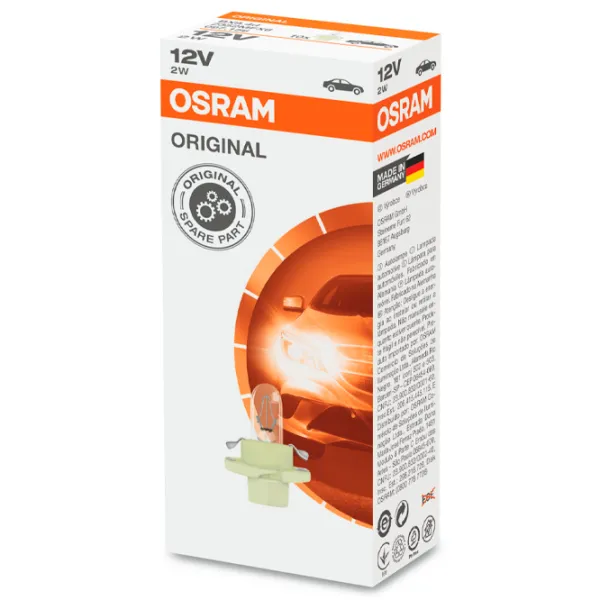 Lampă auto Osram 2352MFX6 Incandescentă/ BAX/ BX8.4d/ 2 W/ 11.8lm photo 3 Lampă auto Osram 2352MFX6 Incandescentă/ BAX/ BX8.4d/ 2 W/ 11.8lm photo 3