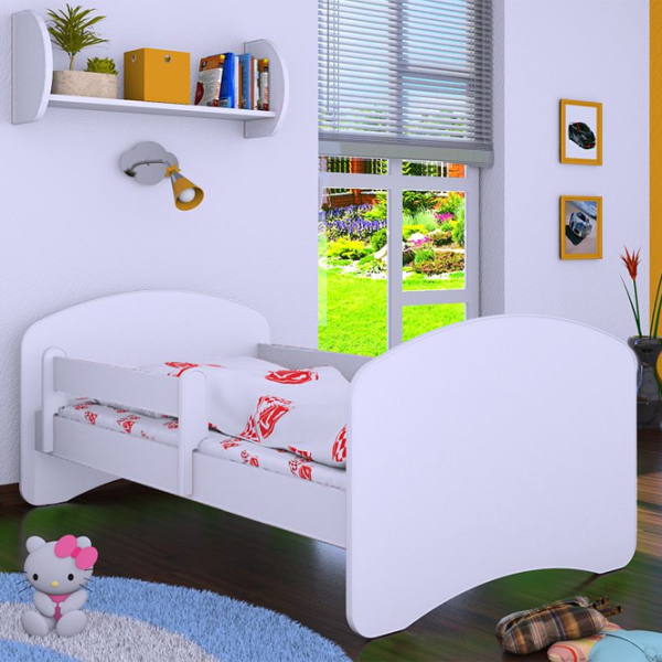 Pat pentru copii Happy Babies Happy 70 x 140 cm/ Placa/ White photo 4